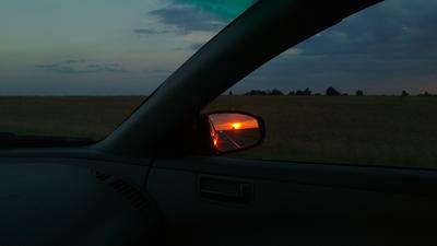 Лес из окна машины ночью - 75 фото