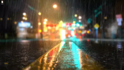 Абстрактное движение в дождь в день. Взгляд из машины Стоковое Фото -  изображение насчитывающей ненастно, движение: 186095236