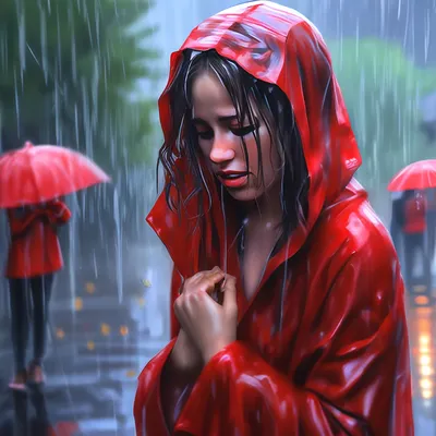 депрессия. девушка, которая стоит в воде под дождём и плачет Иллюстрация  штока - иллюстрации насчитывающей художничества, люди: 227578952