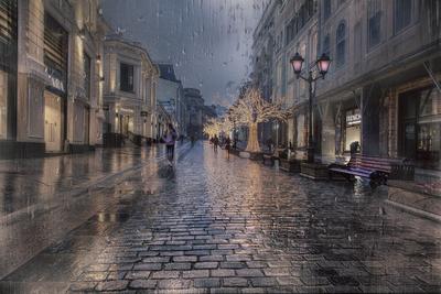 Дождь на улице стоковое изображение. изображение насчитывающей выплеск -  26693603