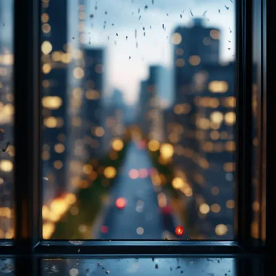 Падение окна и дождя в кондоминиуме или номер квартиры в дождливый день.  Стоковое Изображение - изображение насчитывающей жидкость, запачканный:  184324845