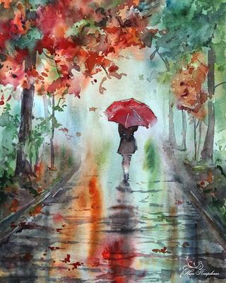 Под зонтом | Зонт, Фотография дождя, Осенние портреты