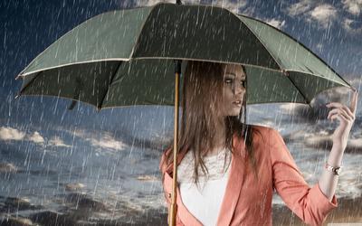 Фото девушки под зонтом в дождь: фото, изображения и картинки