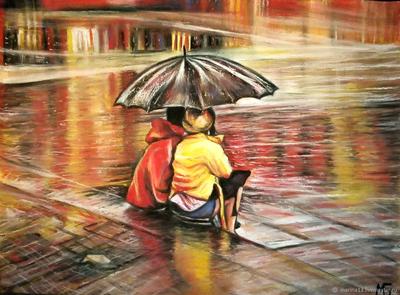 Влюбленная пара под дождем - Признание в любви | Фотография дождя, Дождь,  Танец дождя