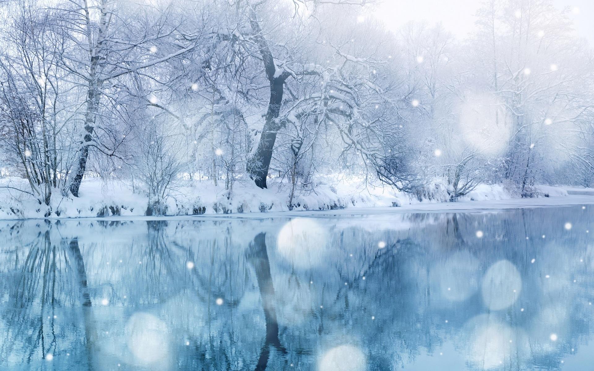 Обои Зима и ночь, картинки - Обои для рабочего стола Зима и ночь фото из  альбома: (природа)