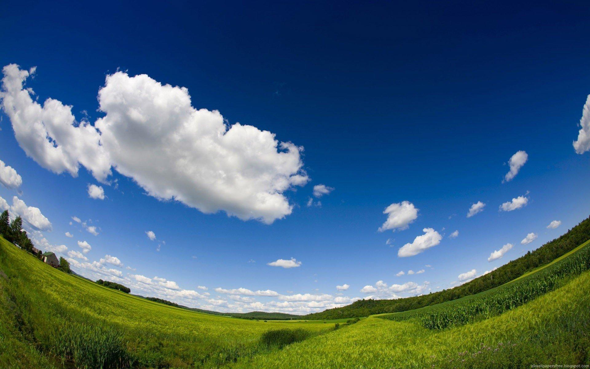 Красивое голубое небо с облаками стоковое фото ©Vladitto 5274087