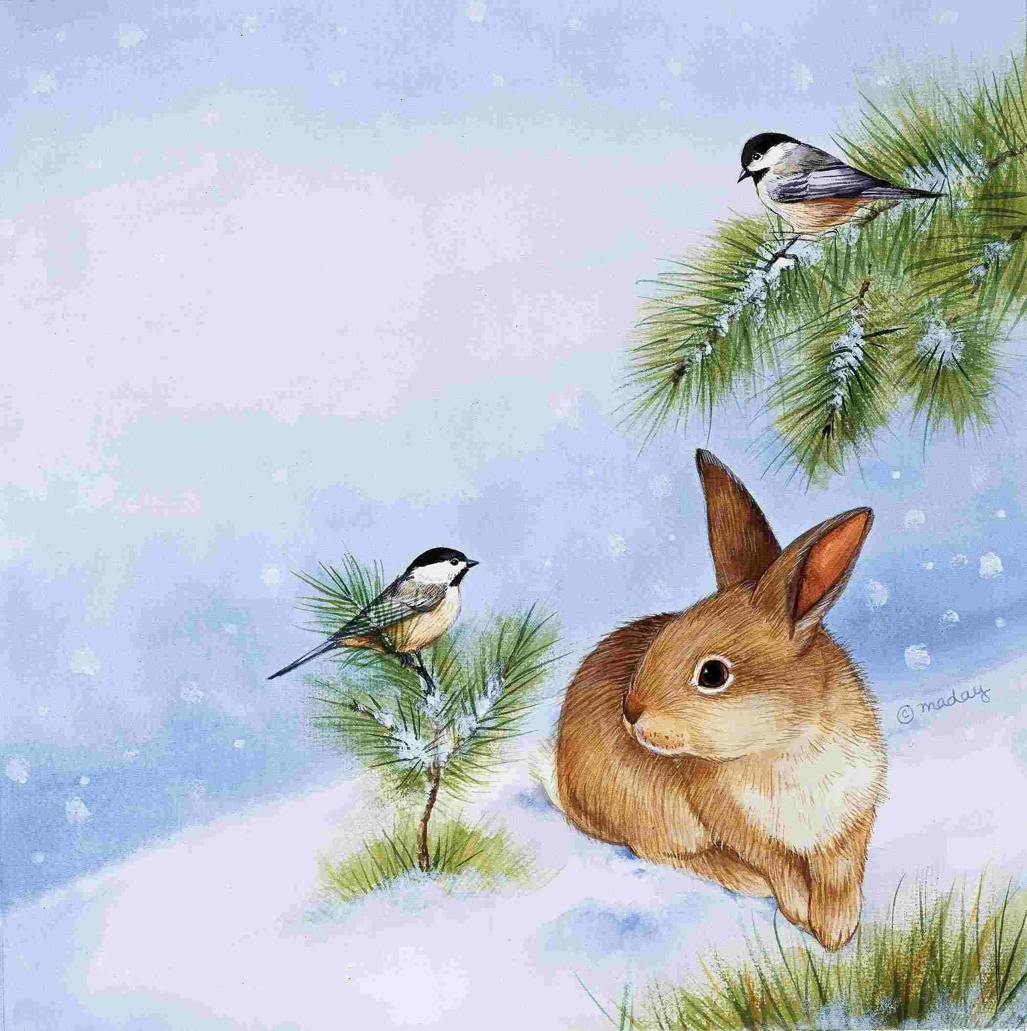 Заяц в тумане🌫🐰 милый Заяц зимой…» — создано в Шедевруме