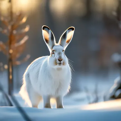 Кролик зимой арт - 64 фото