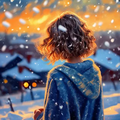 Девушка зимой на красной площади …» — создано в Шедевруме