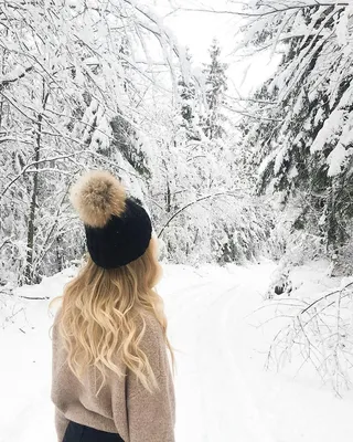 Магия зимнего сезона: Девушки сзади | Красивые девушек зимой со спины Фото  №786431 скачать