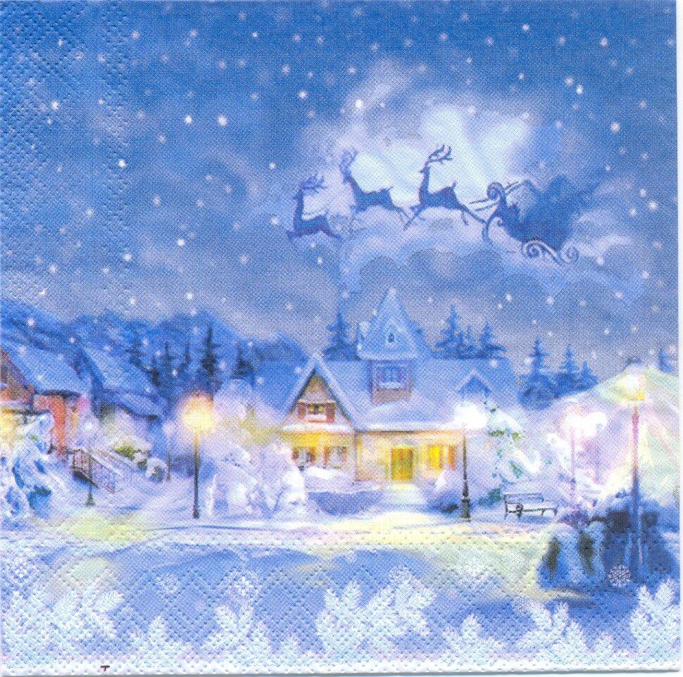 Рисовая бумага для декупажа А4 ультратонкая салфетка 1661 новый год  рождество зима дом снег винтаж Milotto - купить с доставкой по выгодным  ценам в интернет-магазине OZON (382046007)