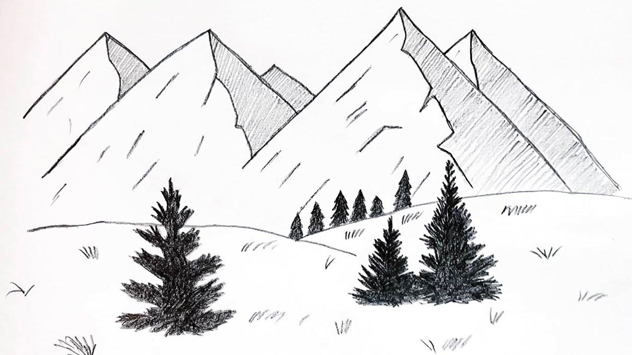 Рисунки зимние для срисовки карандашом - 61 фото