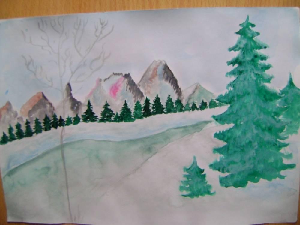 Картинки карандашом зима (37 шт)