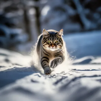 кошка зимой Stock Photo | Adobe Stock