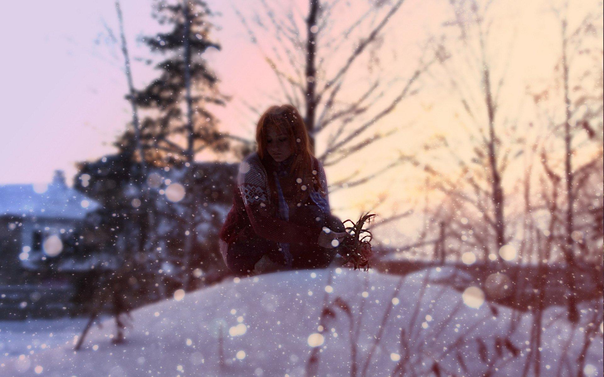 Девушка-зима - удивительные арт картинки, фото, подборка