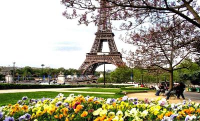 Репродукция картины \"Весна в Париже\". Картина маслом на холсте \"Весна в  Париже\"