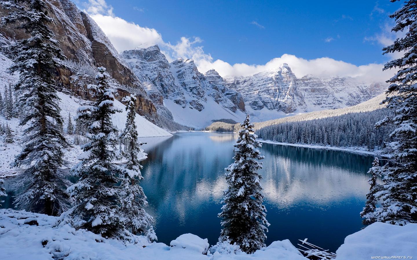 Горное озеро зимой - Зима - Природа - Картинки на рабочий стол