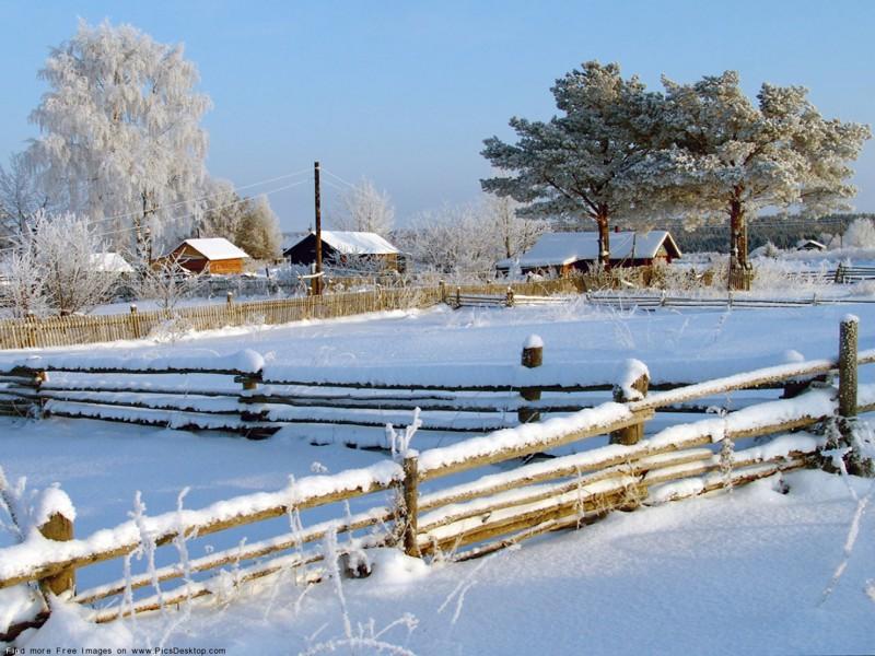 Зима в деревне обои на рабочий стол. Картинки зима в деревне - страница 7
