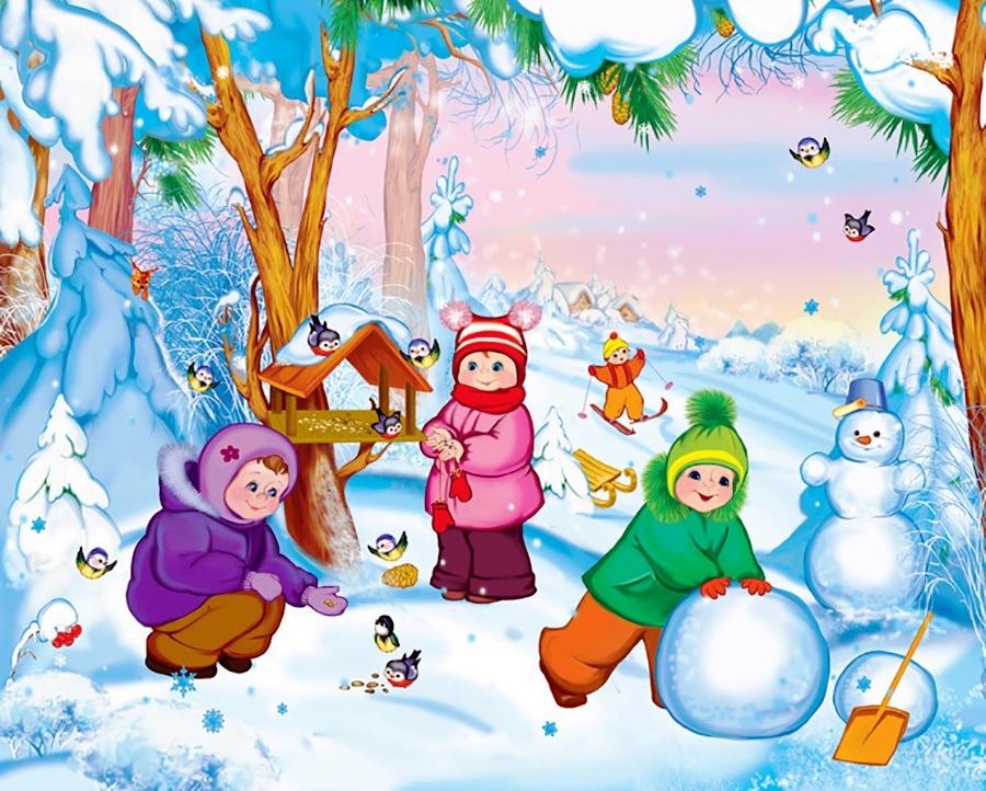 Картинки на тему зима для детского сада фотографии