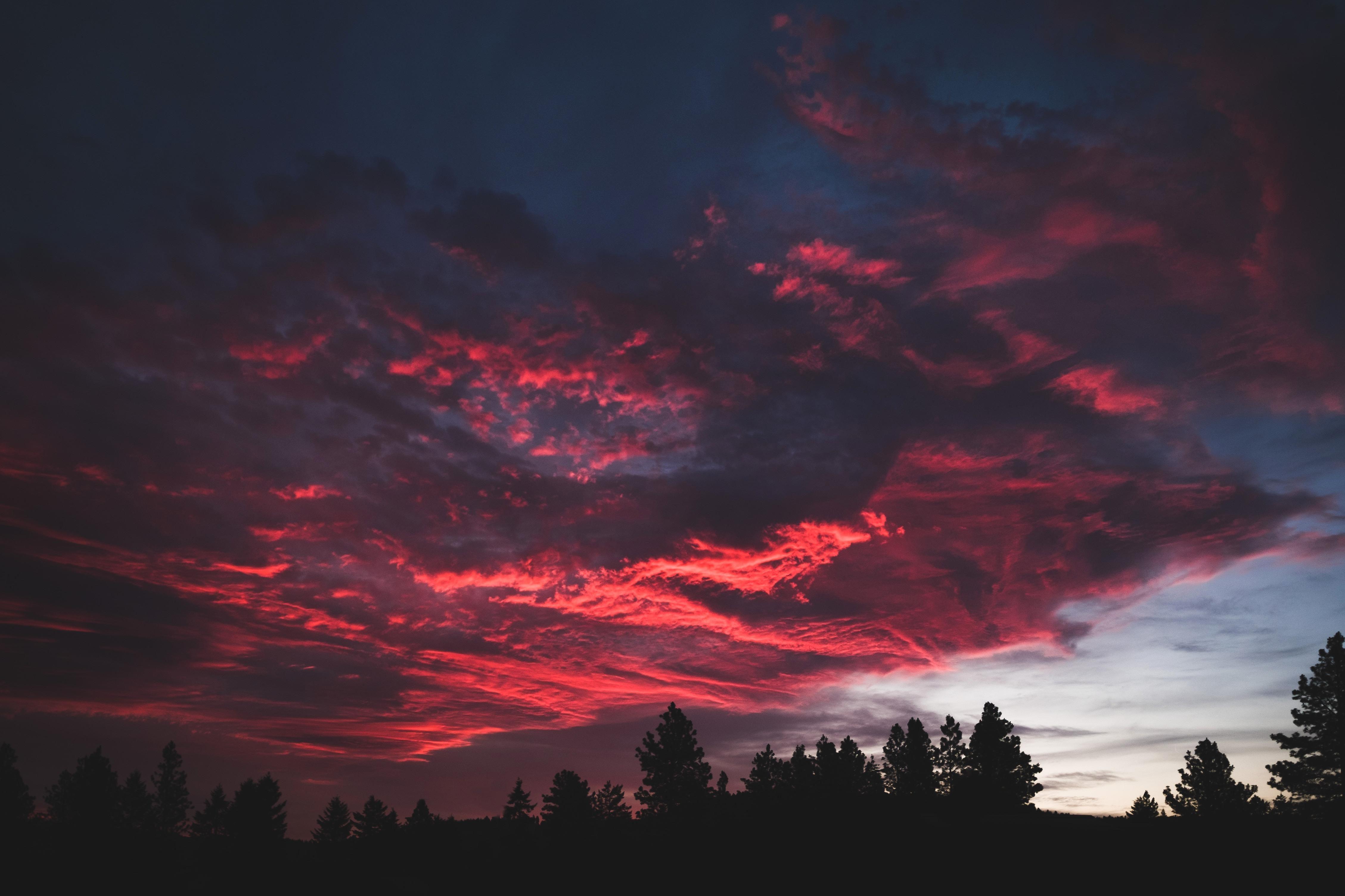 Бесплатное изображение: закат, небо, атмосфера, солнце, облака, ночь, силуэт