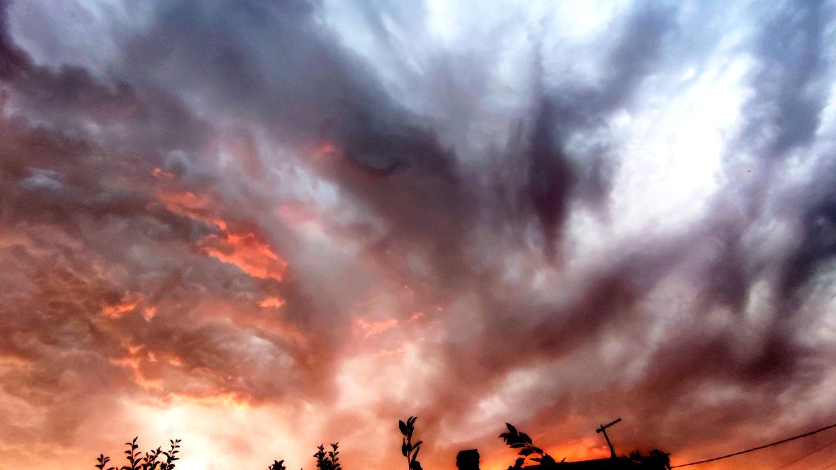 Красочное небо заката | Пикабу