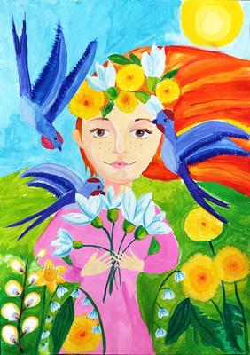Цветочный букет весны изолировал цветы Clipart синие и желтые ребенка  Иллюстрация штока - иллюстрации насчитывающей василек, флористическо:  208000345