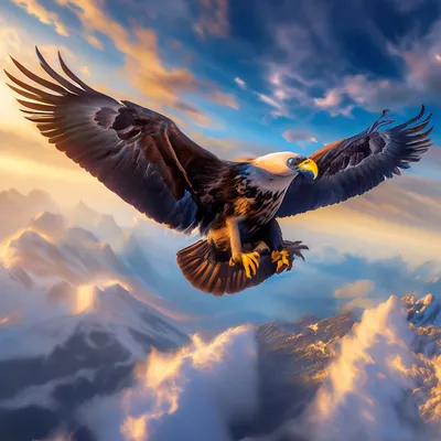 Орел, парящий в небе . стоковое фото ©gjohnstonphoto 37955057