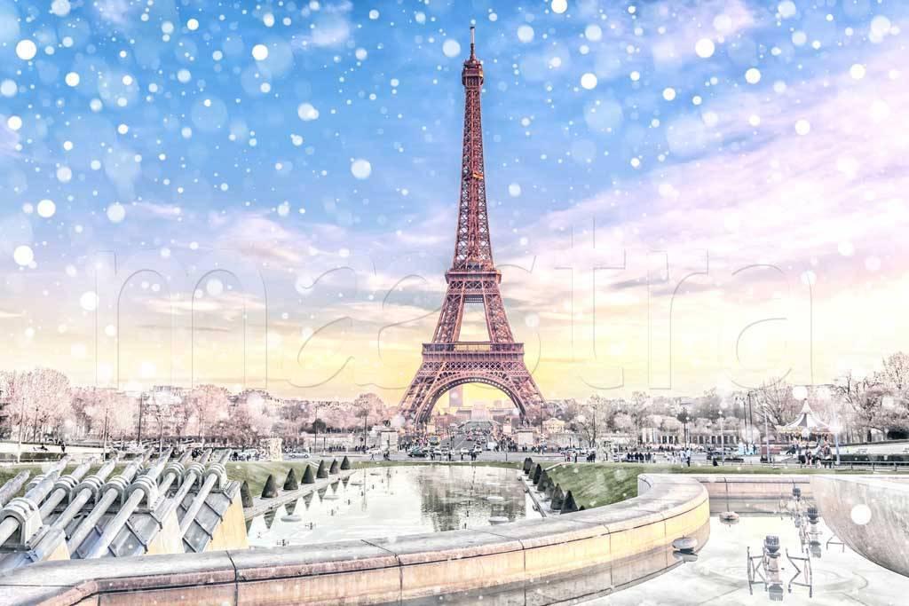 Париж ночью зимой» — создано в Шедевруме