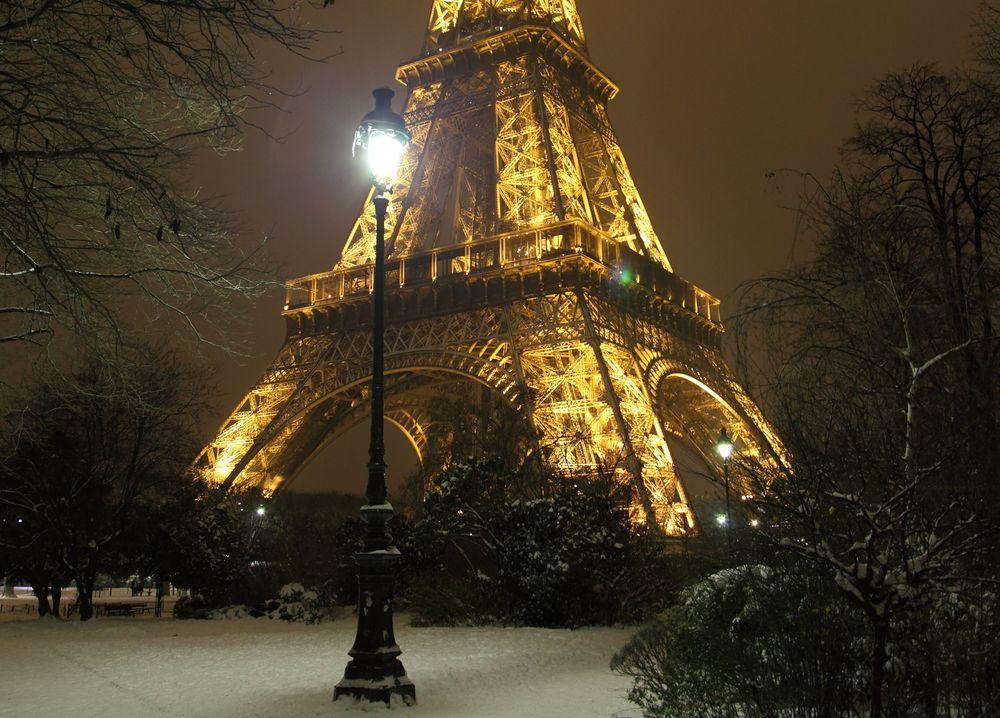 Картина Пейзаж Парижа Антуана Бланшара \"Зима в Париже. Нотр-Дам-де-Пари\"  (Notre Dame de Paris), копия Кристины Виверс 60x120 AB220105 купить в Москве