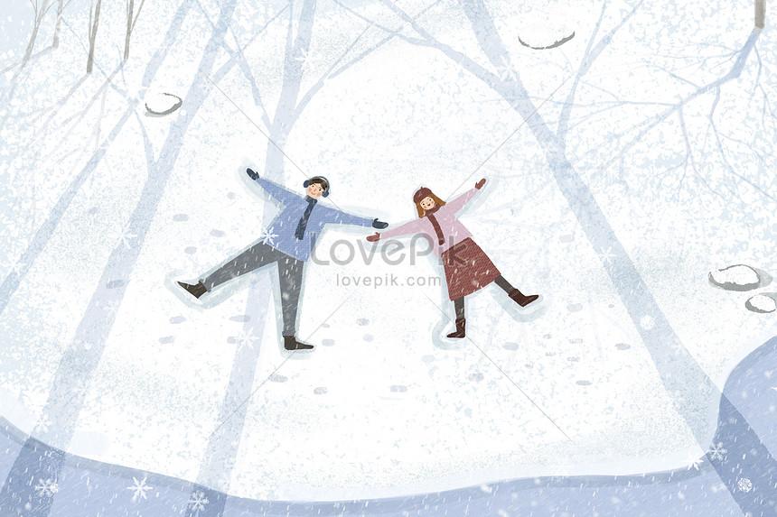 Это история любви пары снега зимой Стоковое Фото - изображение  насчитывающей мужчина, семья: 209540944