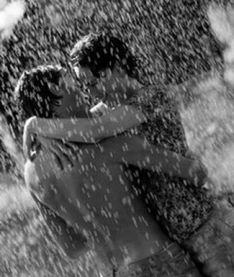 Картина по номерам \"Поцелуй под дождем\"