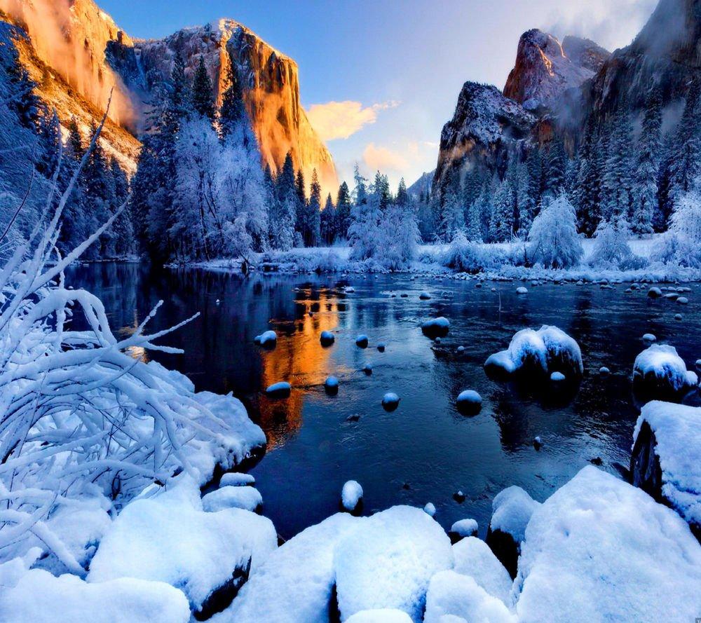 Природа. Зима. Закат. Иней. Маленькое…» — создано в Шедевруме