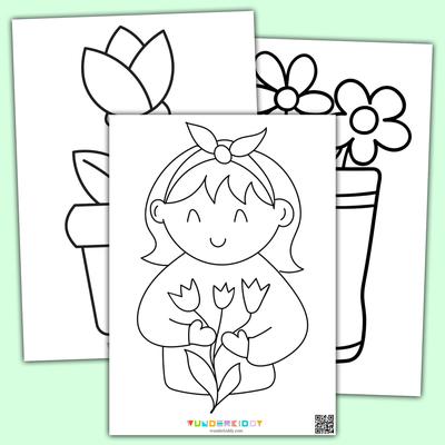 Раскраски Весна для детей - распечатать бесплатно | Мишкины книжки