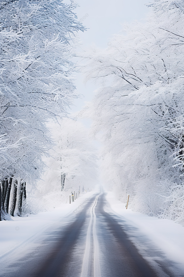 Чёрно белая зима (56 фото) - 56 фото