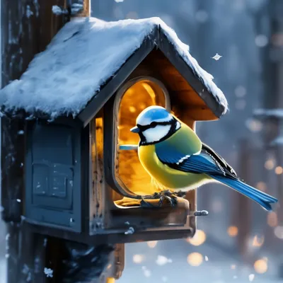 Синица зимующая птица - 68 фото