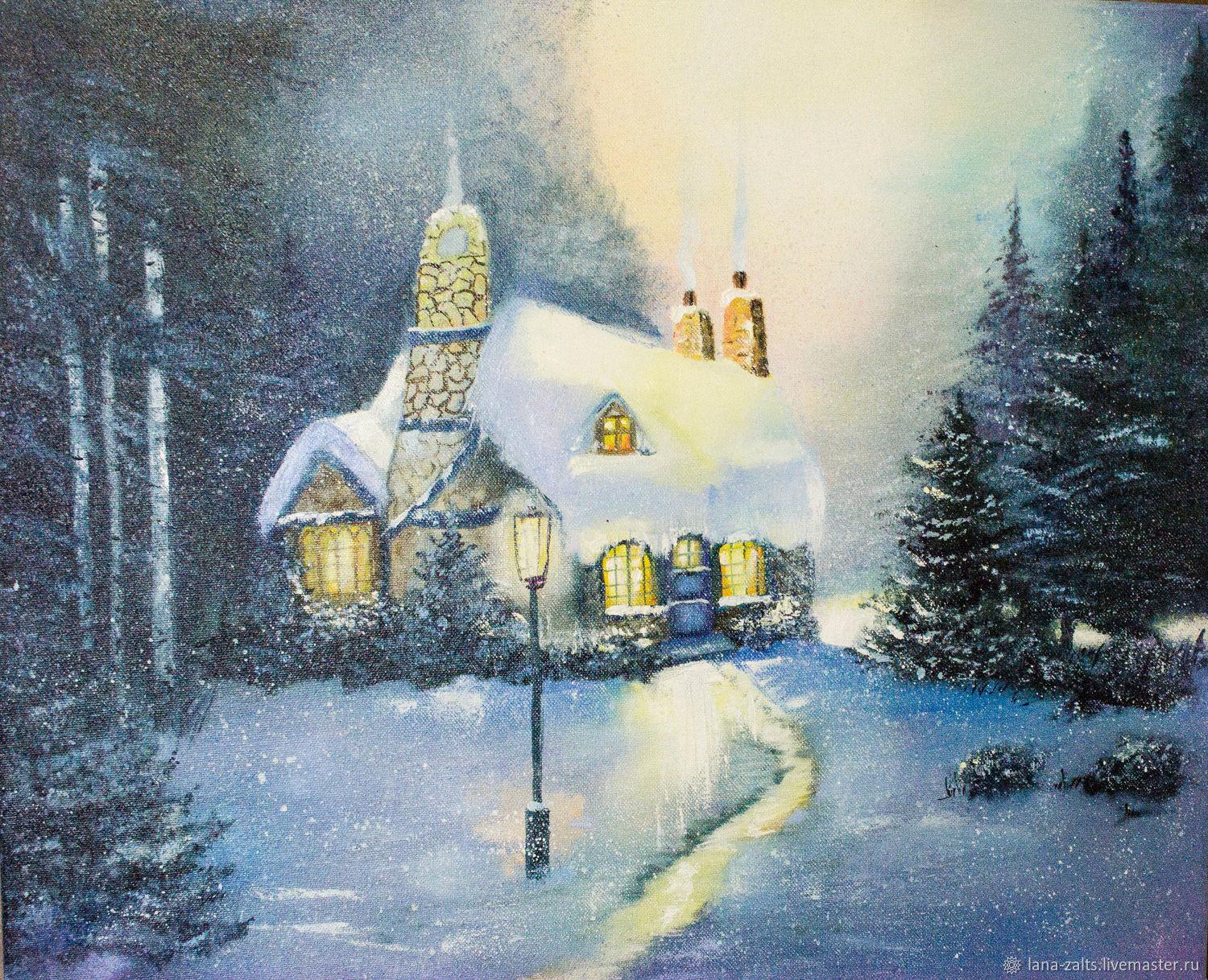 Сказочный домик в лесу зимой: 78 фото