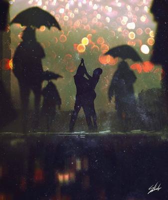 Танец под дождем | Пикабу