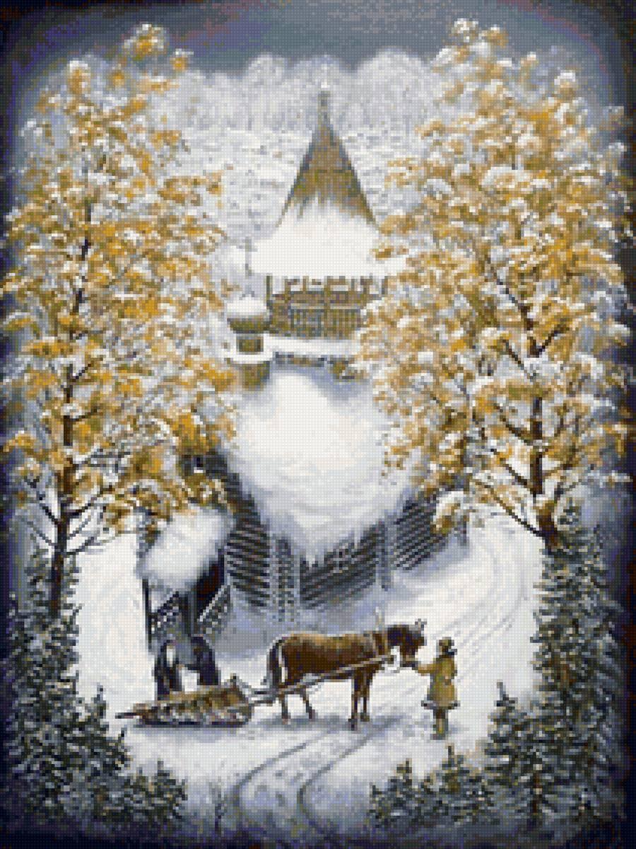 старая разрушенная церковь зимой Стоковое Фото - изображение насчитывающей  христианка, история: 245530122