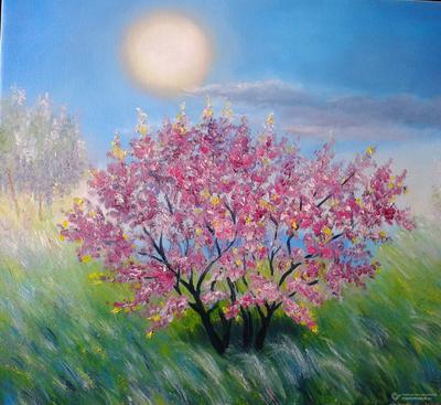 Начало весны- пейзаж маслом художника Бурмакина