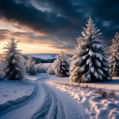 Фото высокого качества, зима, пейзаж…» — создано в Шедевруме