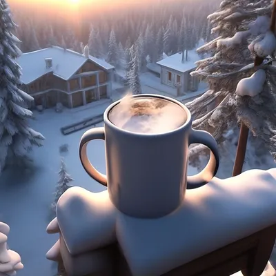 Зима кружка с кофе на улице в снегу | Instagram, Around the worlds