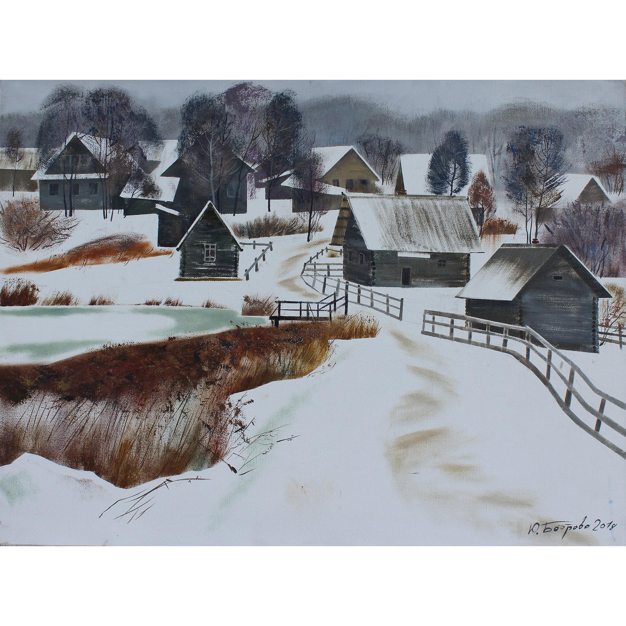 Картинки утро, мороз, зима, деревня - обои 1600x900, картинка №125003