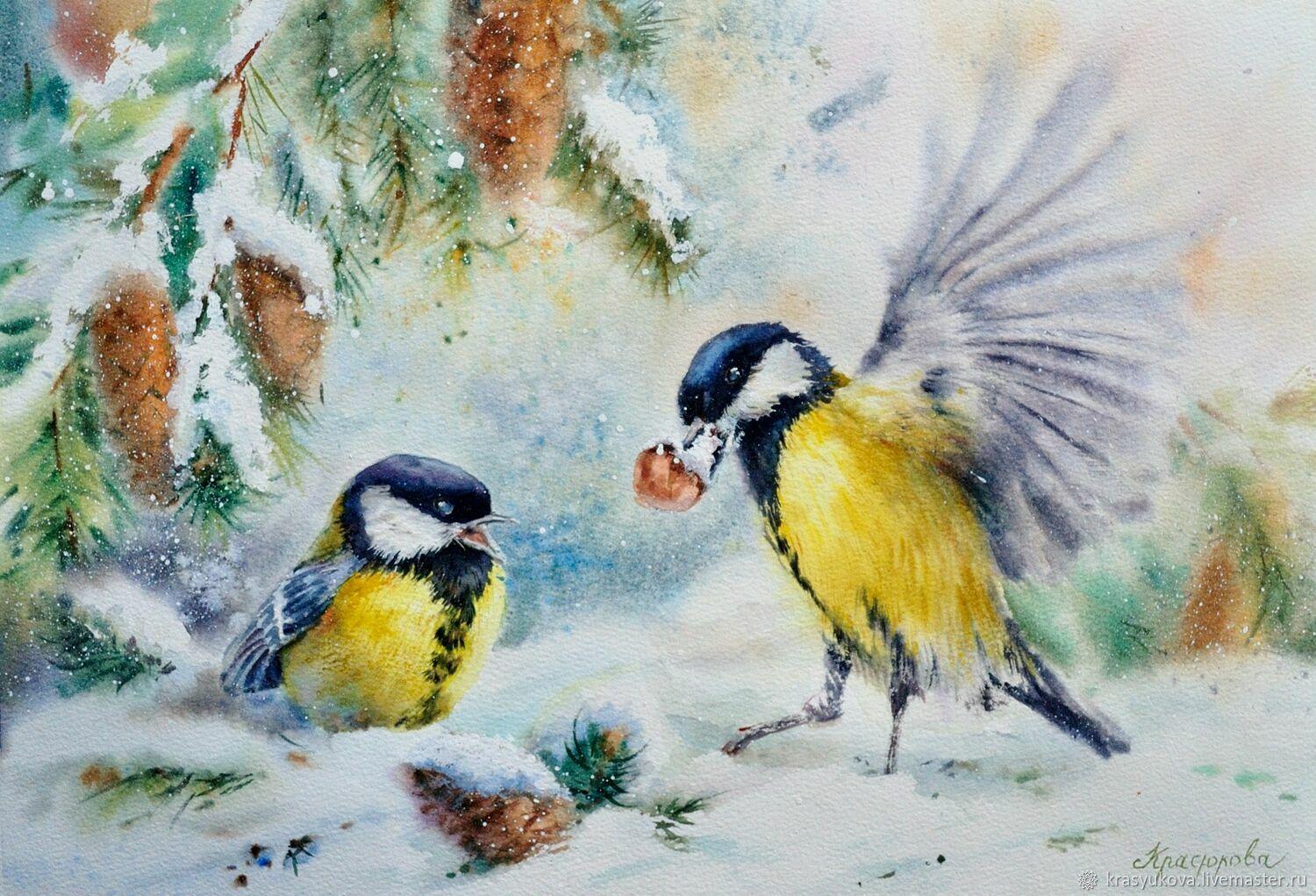 зима птицы иллюстрация вектора. иллюстрации насчитывающей снежок - 12558326