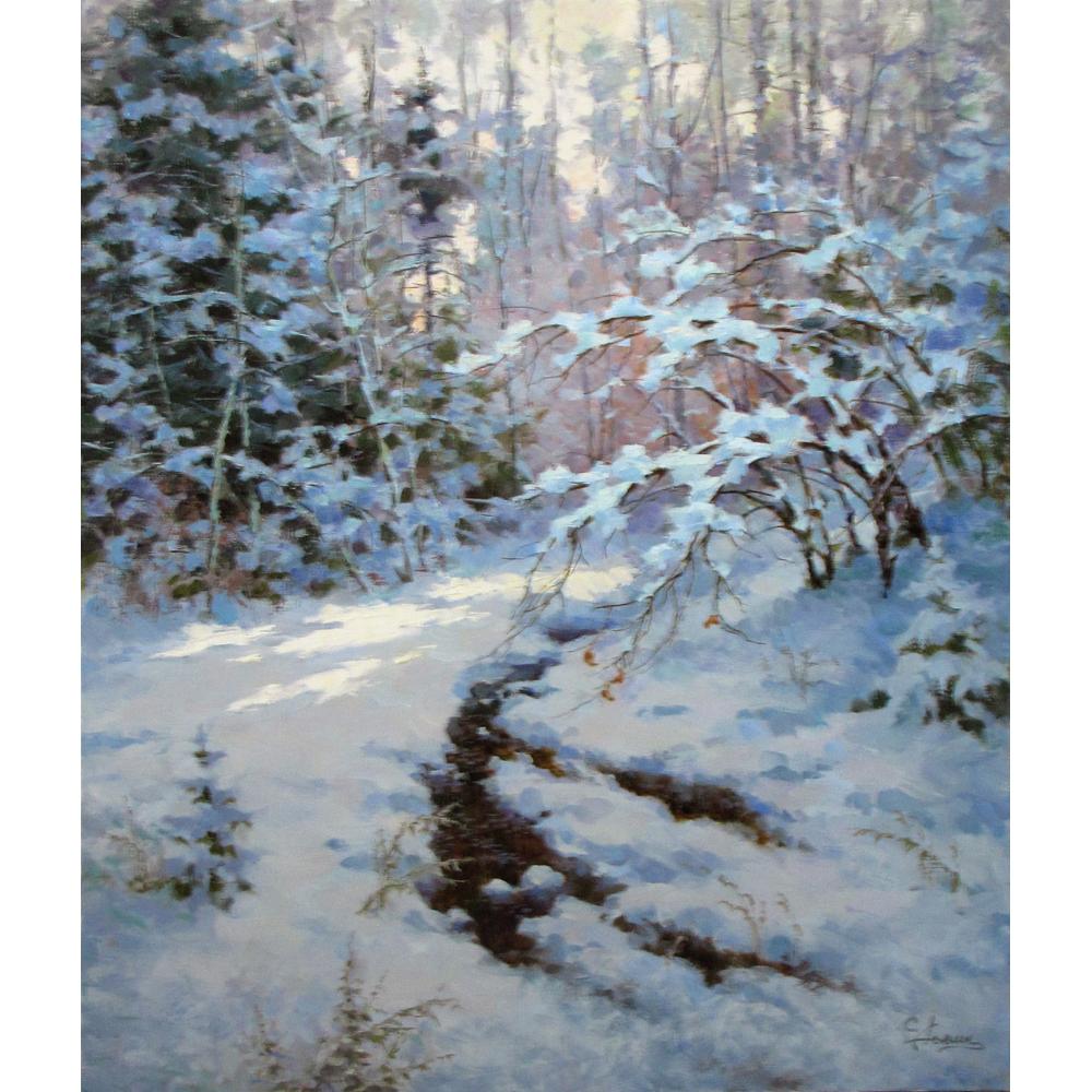 Купить картину Зима в лесу в Москве от художника Демин Сергей