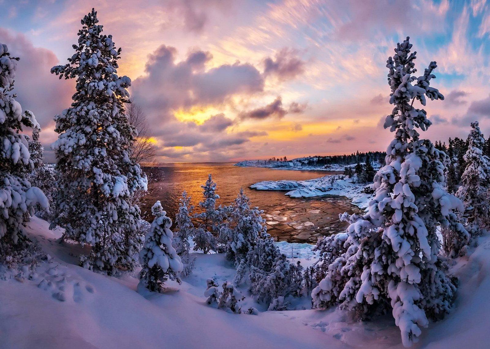 Красочные Зимний Закат — стоковые фотографии и другие картинки Зима - Зима,  Ландшафт, Закат солнца - iStock