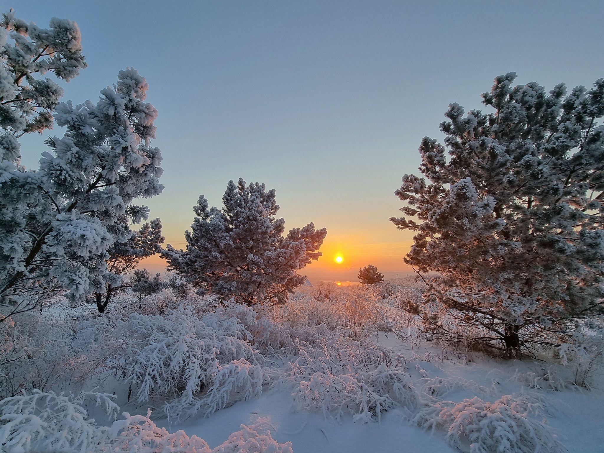 Зимний закат. Фотограф Зорин Дмитрий