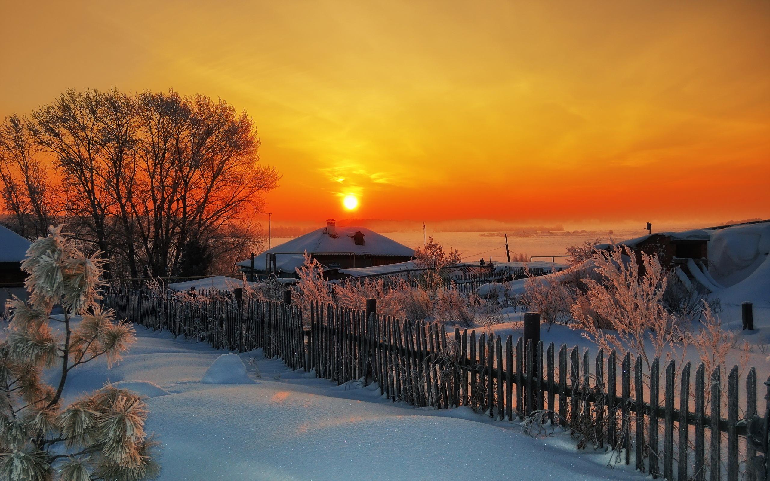 Рисунок Зимний закат №235754 - «Природа родного края!» (28.08.2021 - 15:52)