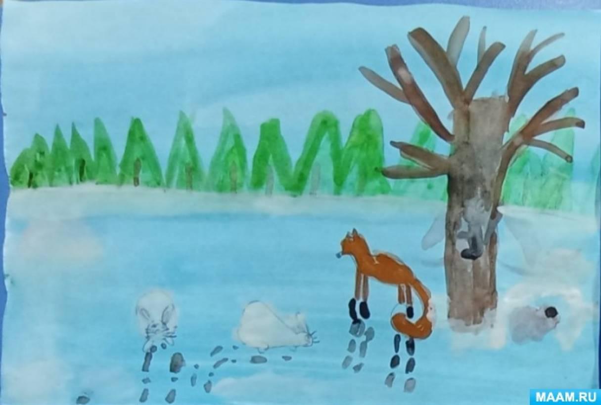 Животные в зимнем лесу - презентация онлайн