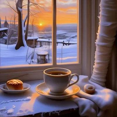 Доброе утро всем, чашка кофе, …» — создано в Шедевруме
