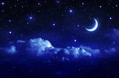 Ночное небо маслом | Пикабу